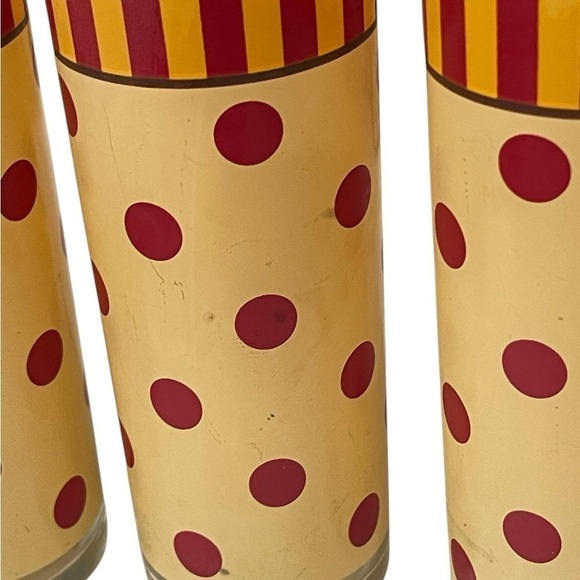 Gail Pittman Siena Tom Collin’s Tumblers Polka Dot Stripes 12 Ounce 6 1/2 in - Picture 5 of 9